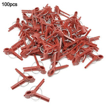Load image into Gallery viewer, 100PCS Plant Grafting Clip Plastic Gardening Tool For Cucumber Eggplant Watermelon, Round Mouth Flat Mouth Anti-fall Clamp
